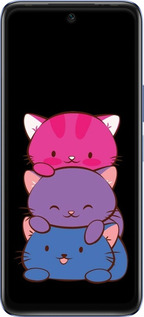 Силиконовый чехол Милые кошки для Infinix Hot 20 - 6518u-2966 изображение 