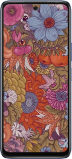 Силиконовый чехол Абстрактные цветы для Infinix Hot 20 - 6526u-2966 изображение 