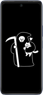 Силіконовий чехол Мінімалістичний арт: смерть та кішка для Infinix Hot 20 - 6529u-2966 изображение 