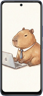 Силиконовый чехол Funny Capybara CEO Working для Infinix Hot 20 - 6777u-2966 изображение 