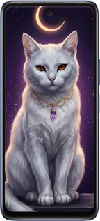 Силіконовий чехол Mystic White Cat Gothic Dark Purple Gold для Infinix Hot 20 - 6805u-2966 изображение 