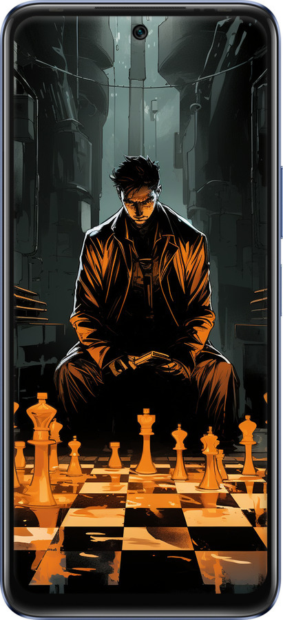 Силиконовый чехол Шахматы для Infinix Hot 20 - 5951u-2966 изображение 