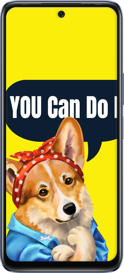 Силиконовый чехол чехол с корги You Can Do It для Infinix Hot 20 - 6184u-2966 изображение 