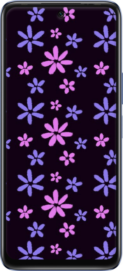 Силиконовый чехол с  цветами для Infinix Hot 20 - 6258u-2966 изображение 