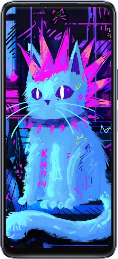 Силіконовий чехол Кіт панк для Infinix Hot 20 - 6311u-2966 изображение 