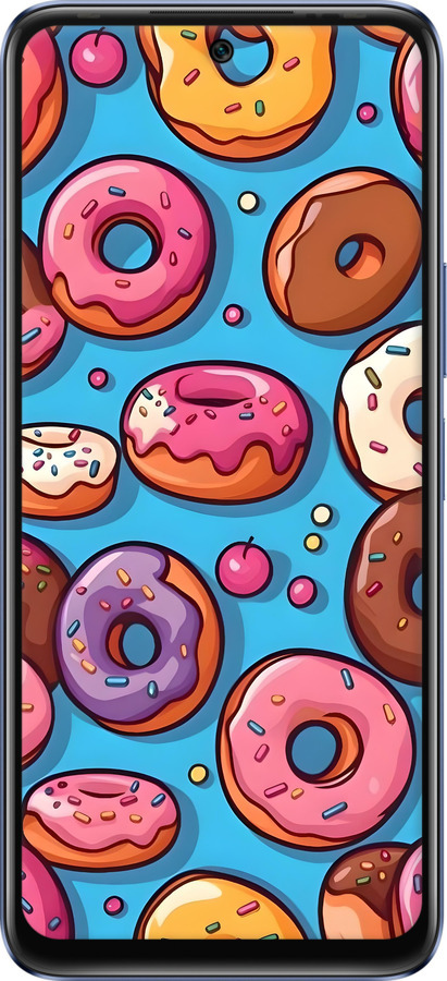 Силиконовый чехол Пончики для Infinix Hot 20 - 6318u-2966 изображение 