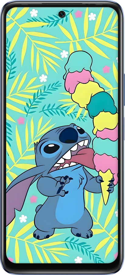 Силиконовый чехол Стич для Infinix Hot 20 - 6361u-2966 изображение 