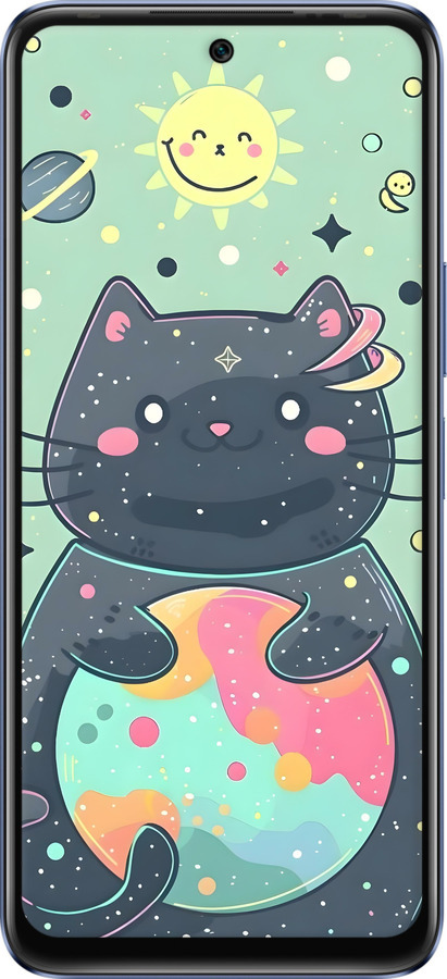 Силіконовий чехол Милый котик для Infinix Hot 20 - 6364u-2966 изображение 