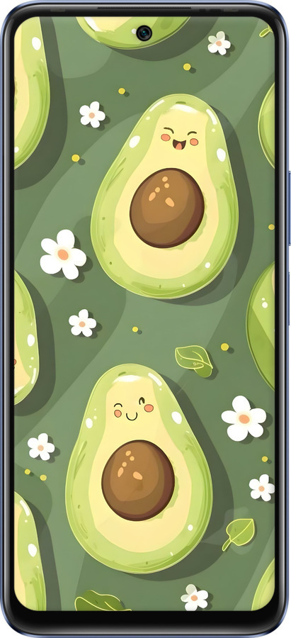 Силіконовий чехол Авокадо для Infinix Hot 20 - 6380u-2966 изображение 