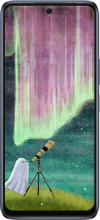 Силиконовый чехол Привидение и звезды для Infinix Hot 20 - 6443u-2966 изображение 