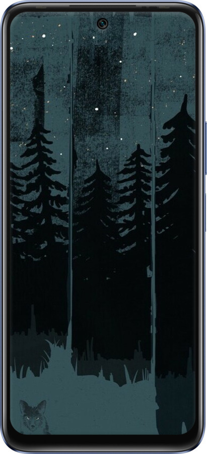 Силиконовый чехол Лиса и ночной лес для Infinix Hot 20 - 6481u-2966 изображение 
