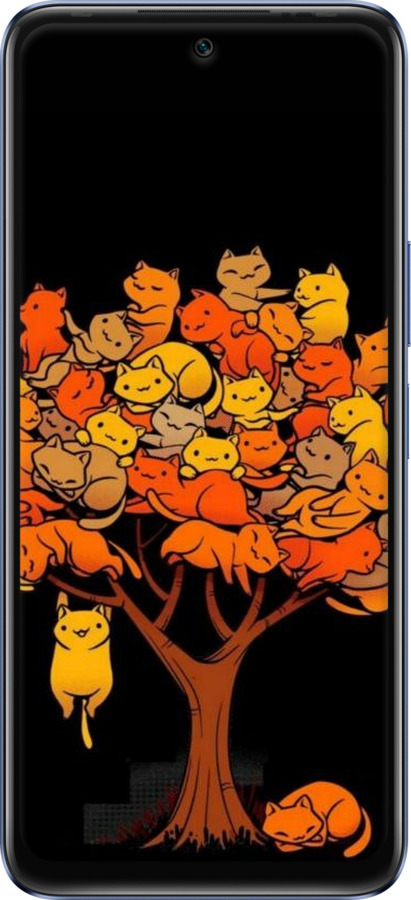 Силіконовий чехол Дерево та котики для Infinix Hot 20 - 6516u-2966 изображение 