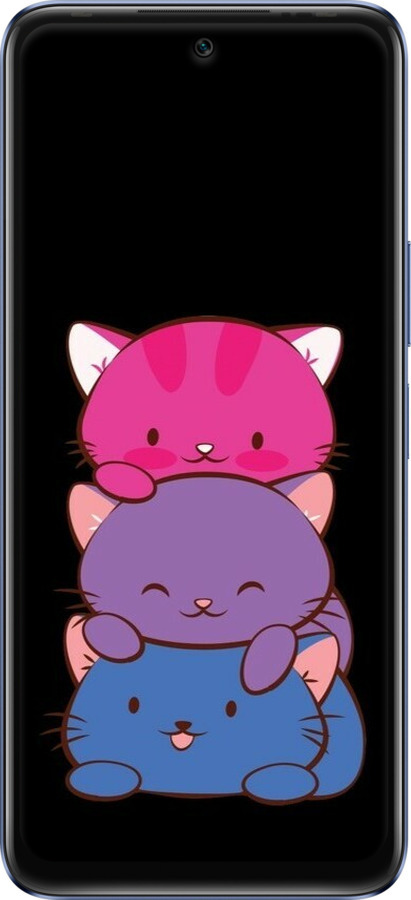 Силиконовый чехол Милые кошки для Infinix Hot 20 - 6518u-2966 изображение 