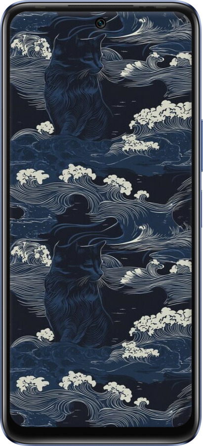 Силиконовый чехол Морская тематика в стиле арт-деко для Infinix Hot 20 - 6520u-2966 изображение 