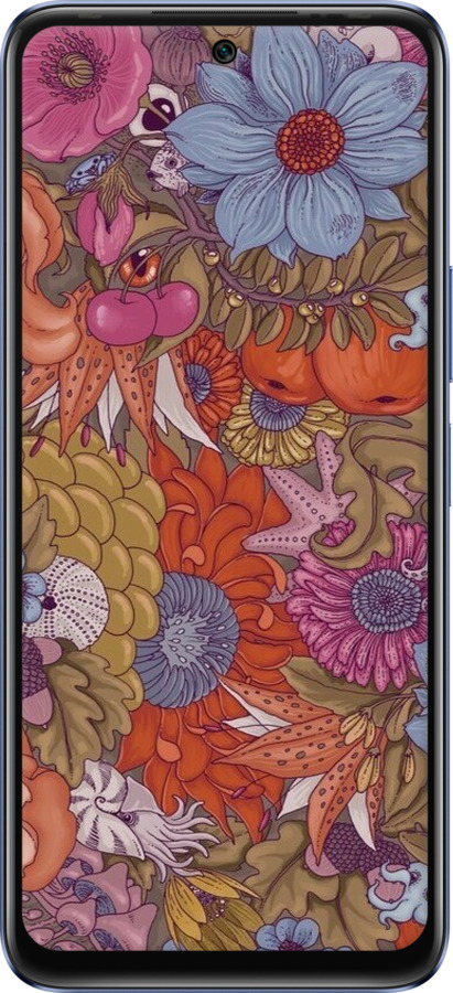 Силиконовый чехол Абстрактные цветы для Infinix Hot 20 - 6526u-2966 изображение 