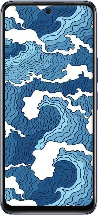 Силіконовий чехол Абстрактний малюнок морських хвиль для Infinix Hot 20 - 6538u-2966 изображение 