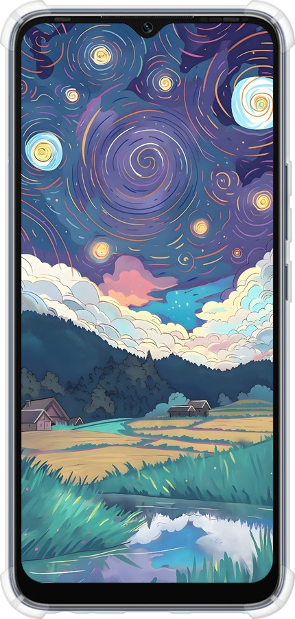 Силіконовий протиударний с посиленими кутами чехол Креативний арт для Infinix Hot 20i - 6322sp-2964 изображение 