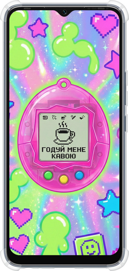 Силіконовий протиударний с посиленими кутами чехол Y2K Aesthetic Retro Pet: Годуй мене кавою для Infinix Hot 20i - 6784sp-2964 изображение 