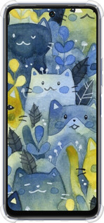 Силикон с усиленными углами чехол С изображением кошачьего леса для Infinix Hot 20s - 6447sp-2965 изображение 