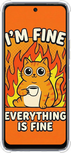 Силикон с усиленными углами чехол Funny Cat для Infinix Hot 20s - 6786sp-2965 изображение 