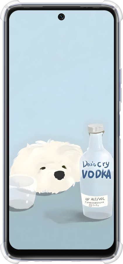 Силіконовий протиударний с посиленими кутами чехол Пес водка для Infinix Hot 20s - 6368sp-2965 изображение 