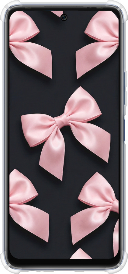 Силикон с усиленными углами чехол Coquette Ribbons Dark Coquette для Infinix Hot 20s - 6767sp-2965 изображение 