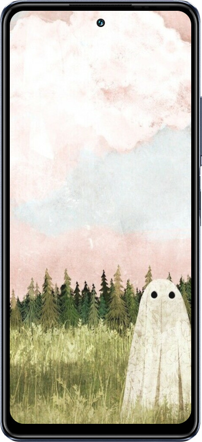 Силиконовый чехол Привидение для Infinix Hot 30 - 6401u-3046 изображение 