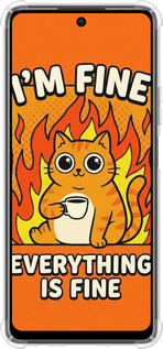 Силикон с усиленными углами чехол Funny Cat для Infinix Hot 40 Pro - 6786sp-3736 изображение 