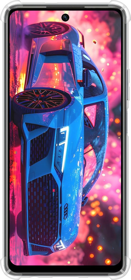 Силикон с усиленными углами чехол Ауди для Infinix Hot 40 - 6286sp-3503 изображение 