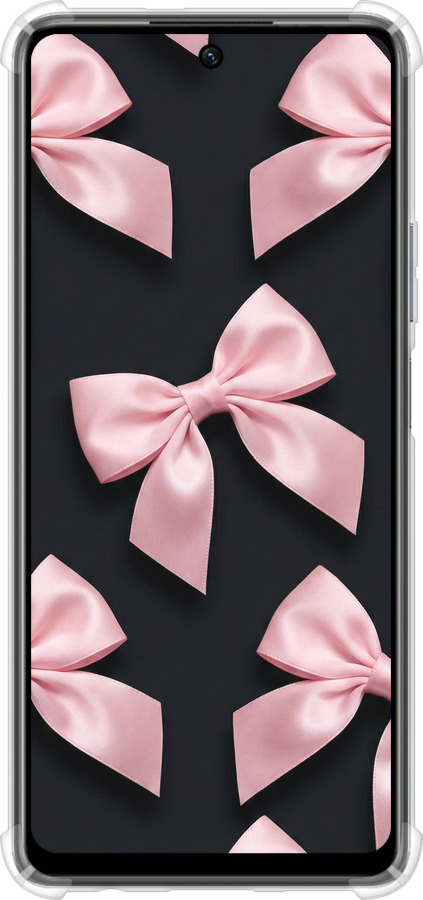 Силіконовий протиударний с посиленими кутами чехол Coquette Ribbons Dark Coquette для Infinix Hot 40 Pro - 6767sp-3736 изображение 