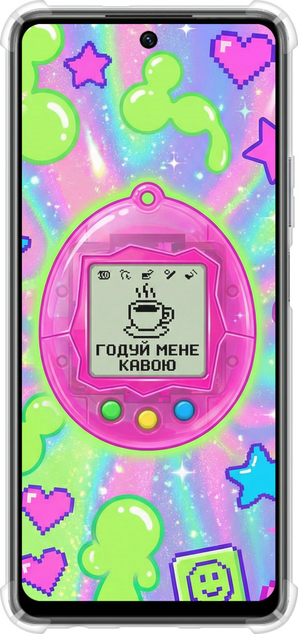 Силикон с усиленными углами чехол Y2K Aesthetic Retro Pet: Годуй мене кавою для Infinix Hot 40 - 6784sp-3503 изображение 