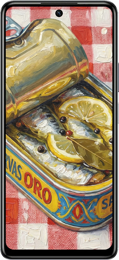 Силиконовый чехол Vintage Sardine Tin Phone для Infinix Hot 40 Pro - 6772u-3736 изображение 