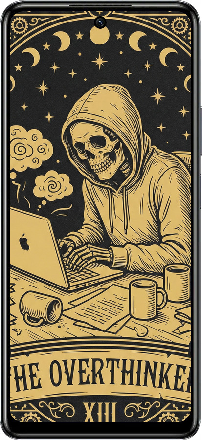 Силиконовый чехол The Overthinker для Infinix Hot 40 Pro - 6774u-3736 изображение 