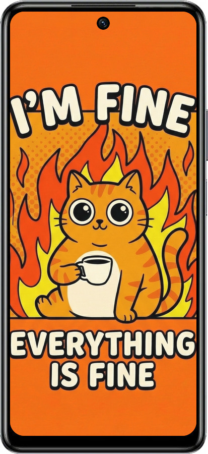 Силіконовий чехол Funny Cat для Infinix Hot 40 - 6786u-3503 изображение 