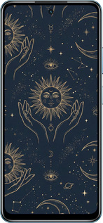 Силіконовий чехол Celestial Harmony: Sun & Moon Gold Mystic Pattern для Infinix Hot 40i - 6778u-3504 изображение 
