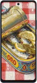 Силиконовый чехол Vintage Sardine Tin Phone для Infinix Hot 50 4G - 6772u-3820 изображение 