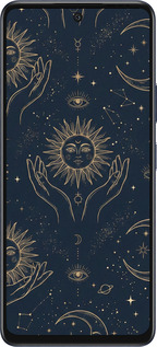Силіконовий чехол Celestial Harmony: Sun & Moon Gold Mystic Pattern для Infinix Hot 50 4G - 6778u-3820 изображение 