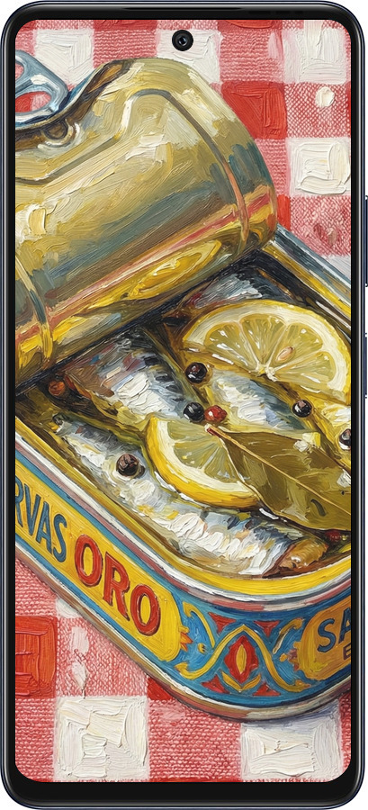 Силиконовый чехол Vintage Sardine Tin Phone для Infinix Hot 50 4G - 6772u-3820 изображение 