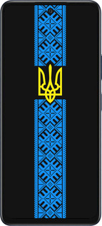 Силиконовый чехол Тризуб в вышиванке для Infinix Hot 50 5G - 1158u-3795 изображение 