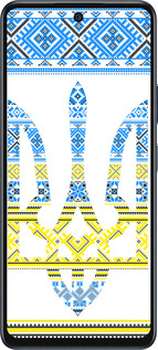 Силиконовый чехол Герб - вышиванка желто-голубая для Infinix Hot 50 5G - 1197u-3795 изображение 