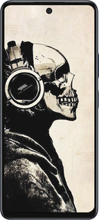 Силиконовый чехол Скелет-меломан v2 для Infinix Hot 50 5G - 1200u-3795 изображение 