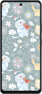 Силиконовый чехол Котята v3 для Infinix Hot 50 5G - 1223u-3795 изображение 