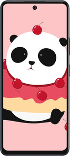 Силиконовый чехол Панда с пончиком для Infinix Hot 50 5G - 3991u-3795 изображение 