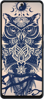 Силиконовый чехол Узорчатая сова для Infinix Hot 50 5G - 4000u-3795 изображение 