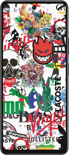 Силиконовый чехол Many different logos для Infinix Hot 50 5G - 4022u-3795 изображение 