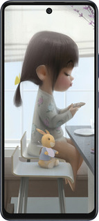 Силиконовый чехол Милая девочка с зайчиком для Infinix Hot 50 5G - 4039u-3795 изображение 