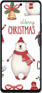 Силиконовый чехол Merry Christmas для Infinix Hot 50 5G - 4106u-3795 изображение 