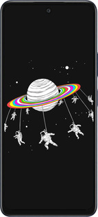 Силиконовый чехол Лунная карусель для Infinix Hot 50 5G - 4136u-3795 изображение 