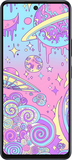 Силиконовый чехол Розовая галактика для Infinix Hot 50 5G - 4146u-3795 изображение 