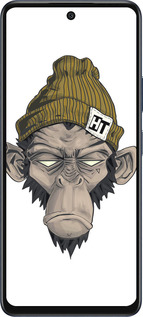 Силиконовый чехол Обезьяна в шапке для Infinix Hot 50 5G - 4183u-3795 изображение 